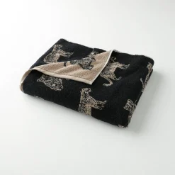 Collectie handdoeken in jacquard met luipaardmotief 450 g/m2