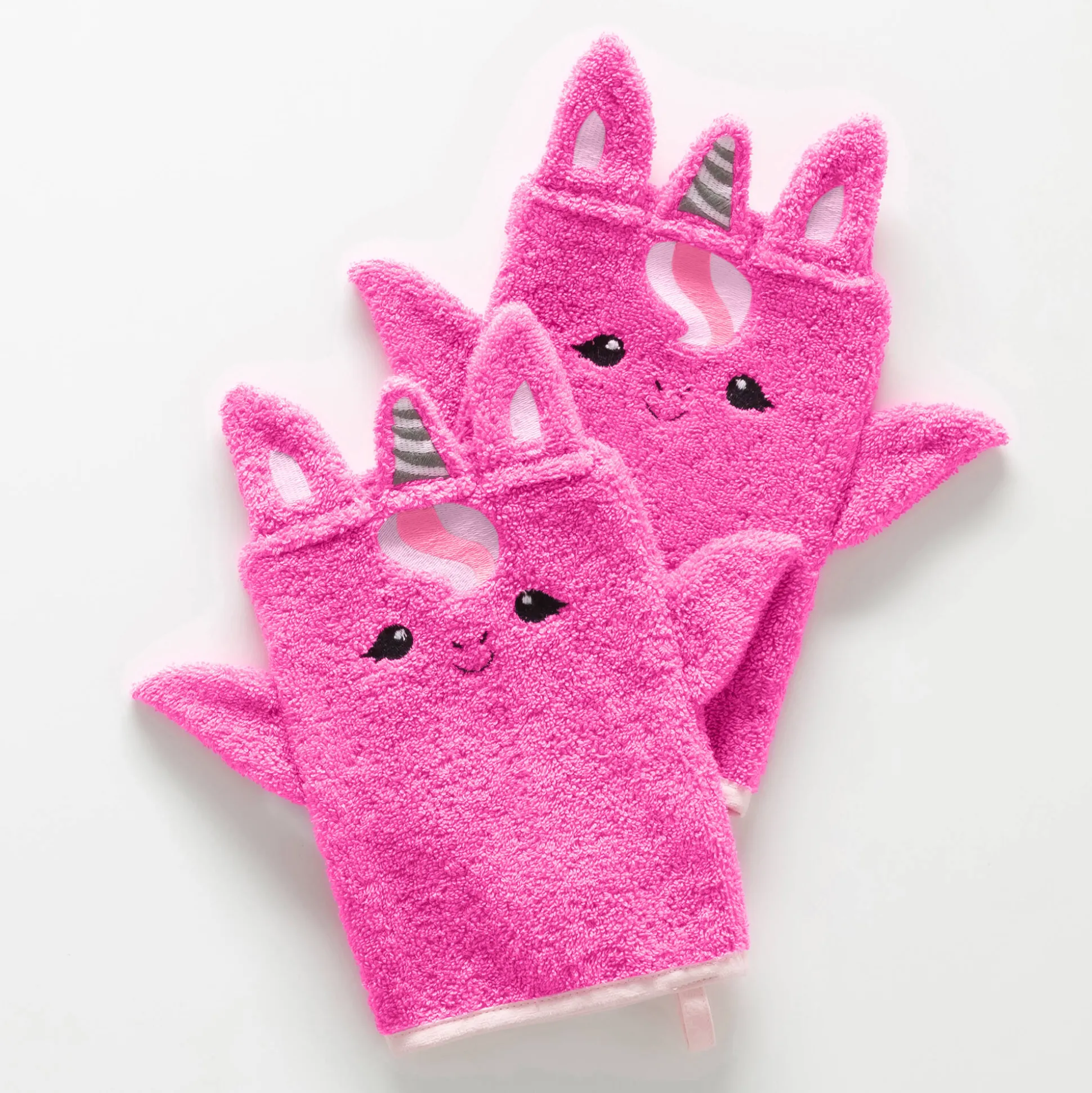 Collectie in badstof voor kinderen, met geborduurd eenhoornmotief, katoen - 380 g/m2