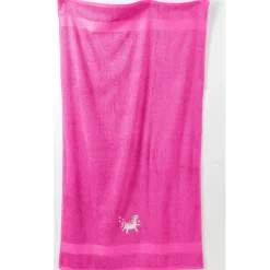 Collectie in badstof voor kinderen, met geborduurd eenhoornmotief, katoen - 380 g/m2