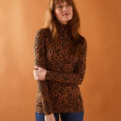 Coltrui met dierenhuidprint, stretchviscose