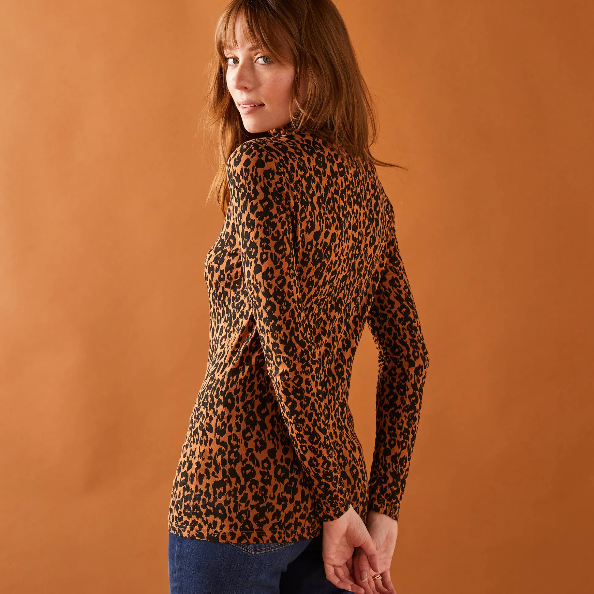 Coltrui met dierenhuidprint, stretchviscose