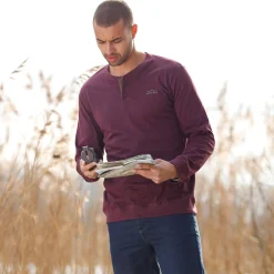 Comfortabel Henley T-shirt met lange mouwen - set van 2
