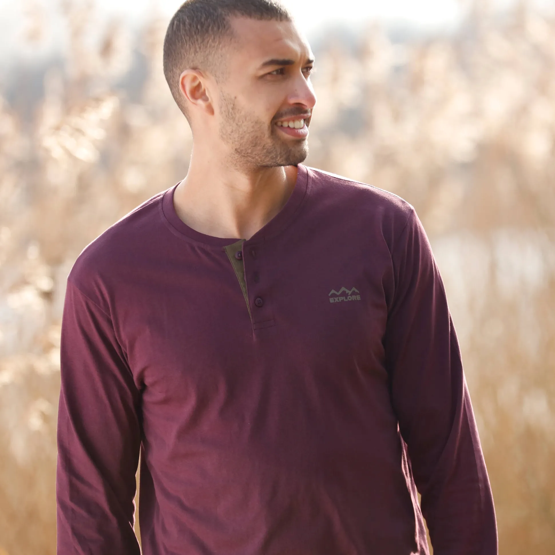 Comfortabel Henley T-shirt met lange mouwen - set van 2