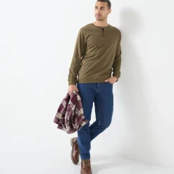 Comfortabel Henley T-shirt met lange mouwen - set van 2