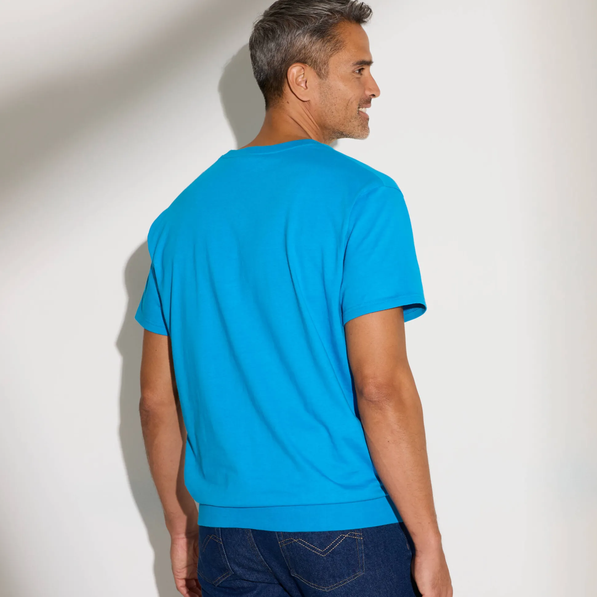 Comfortabel Henley T-shirt met korte mouwen - biologisch katoen