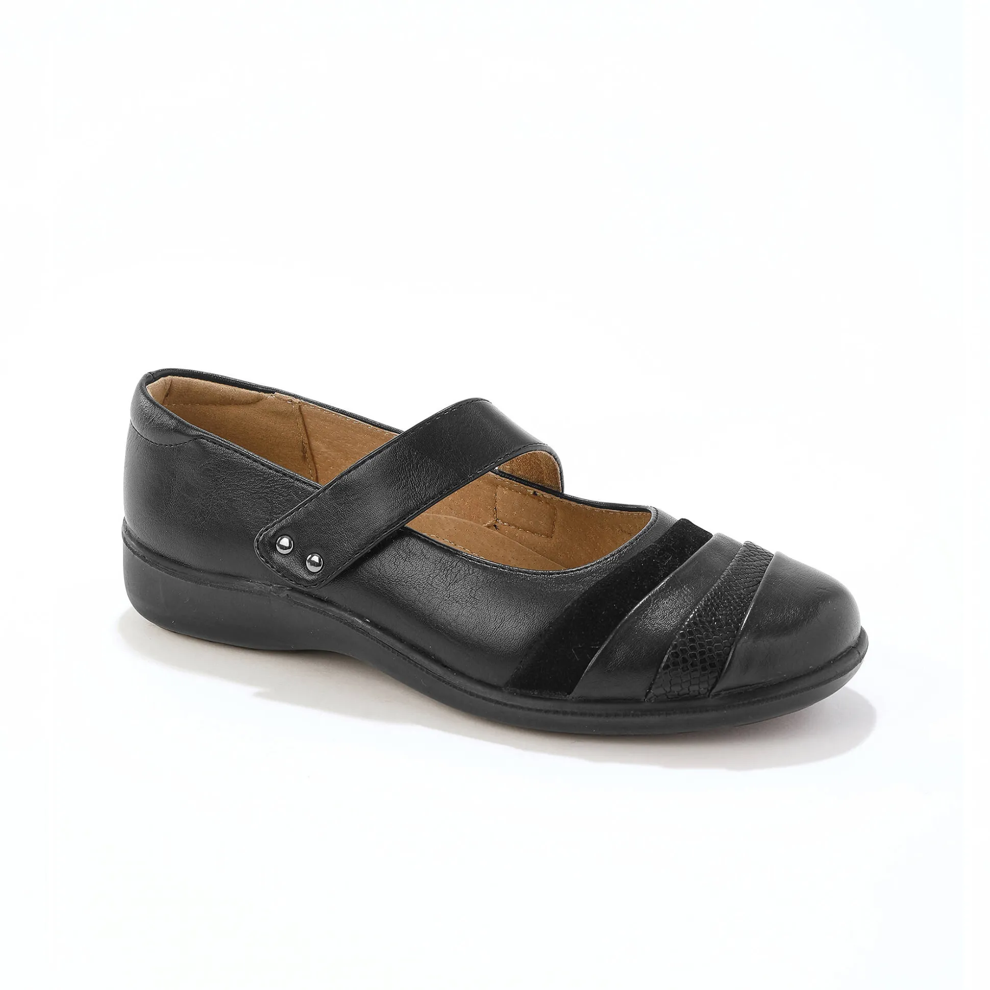 Comfortabele, brede schoenen met scratchsluiting