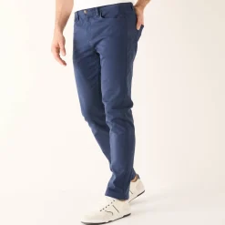 Comfortabele broek met 5 zakken en elastische tailleband, in gabardine - L32