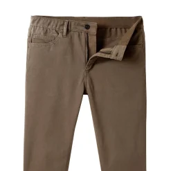 Comfortabele broek met 5 zakken en elastische tailleband, in gabardine - L32