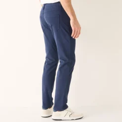 Comfortabele broek met 5 zakken en elastische tailleband, in gabardine - L30