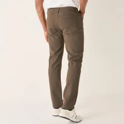 Comfortabele broek met 5 zakken en elastische tailleband, in gabardine - L30