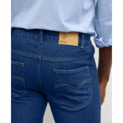 Comfortabele jeans met elastische tailleband - binnenpijplengte 82 cm
