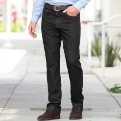 Comfortabele jeans met elastische tailleband - binnenpijplengte 82 cm