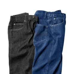 Comfortabele jeans met elastische tailleband - binnenpijplengte 82 cm