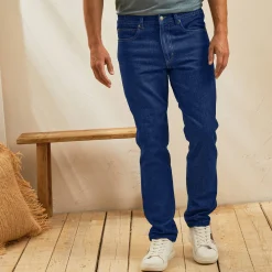 Comfortabele jeans met elastische tailleband - binnenpijplengte 82 cm