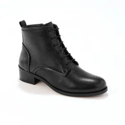 Comfortabele leren bottines met veters