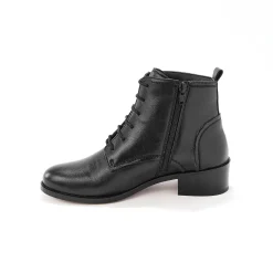 Comfortabele leren bottines met veters