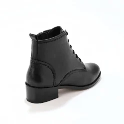 Comfortabele leren bottines met veters