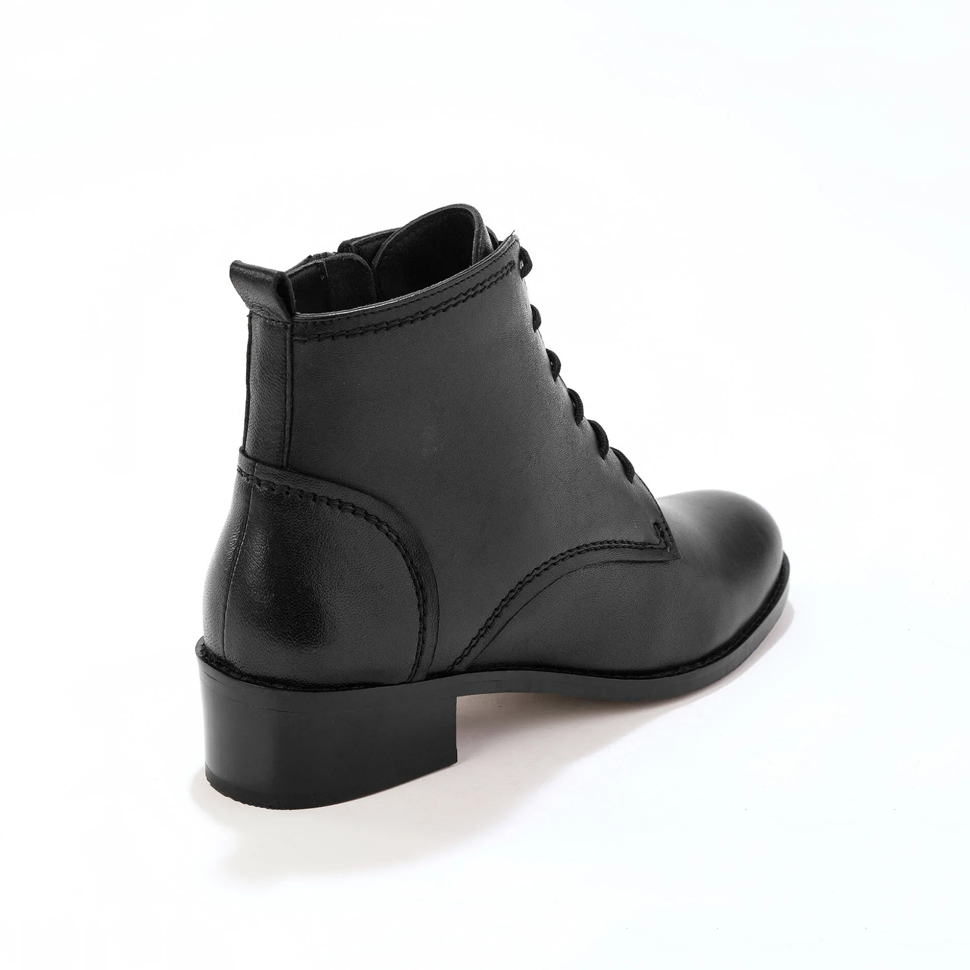Comfortabele leren bottines met veters