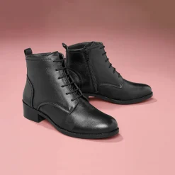 Comfortabele leren bottines met veters