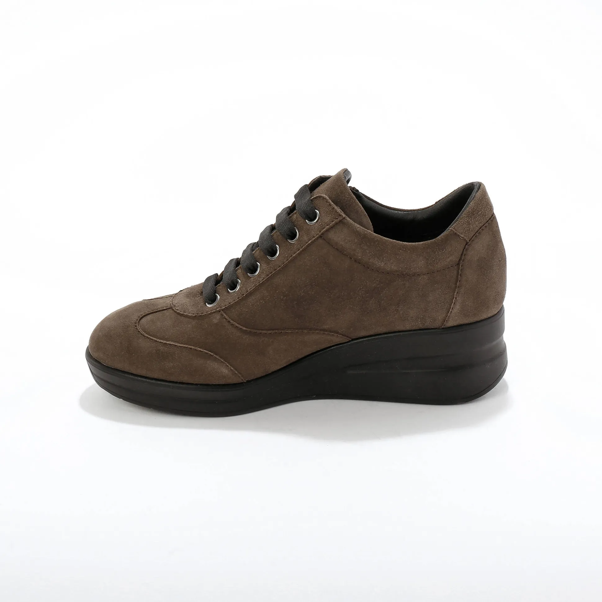 Comfortabele leren sneakers met sleehak, LWG gecertificeerd