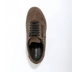 Comfortabele leren sneakers met sleehak, LWG gecertificeerd