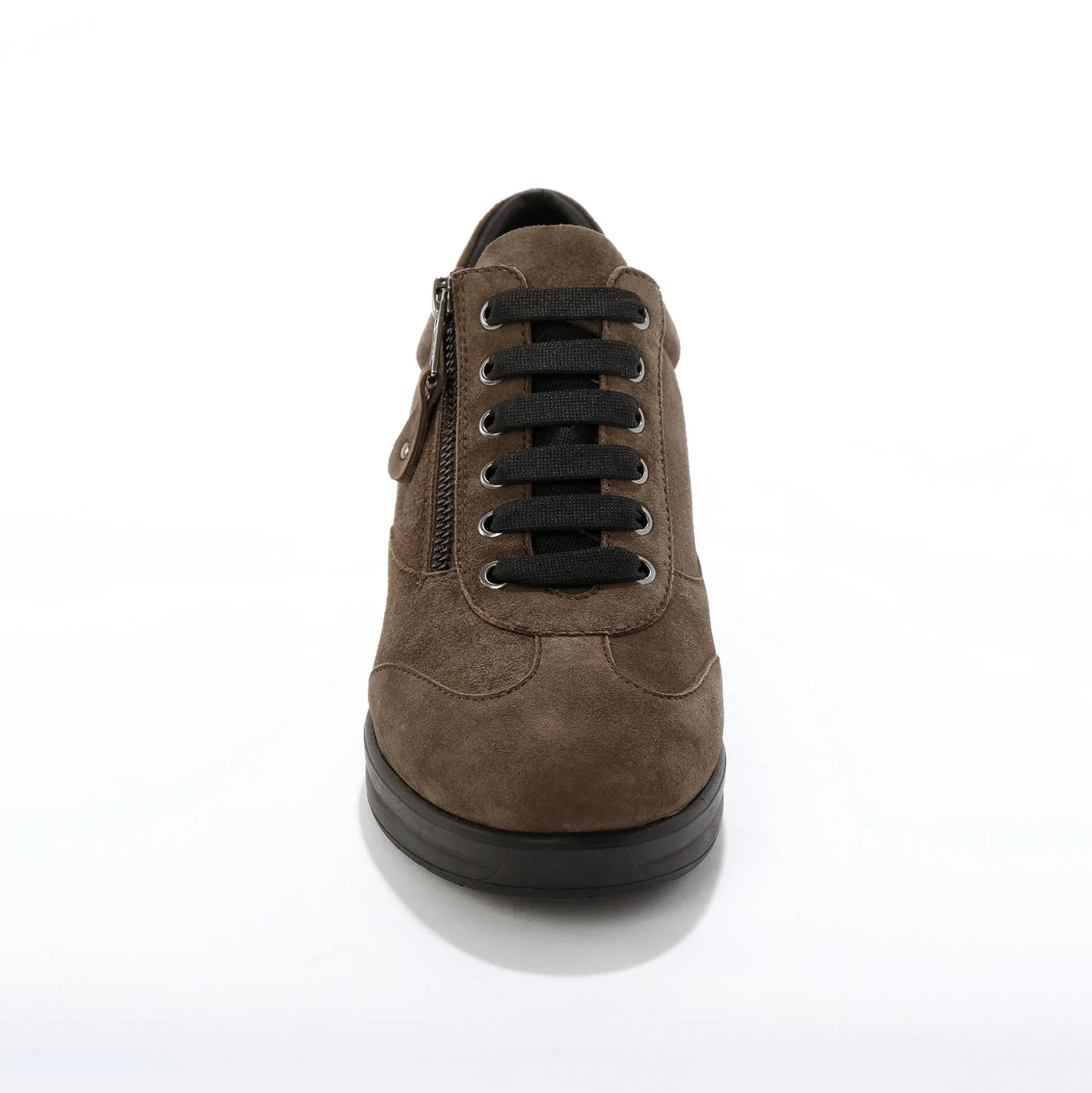 Comfortabele leren sneakers met sleehak, LWG gecertificeerd