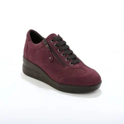 Comfortabele leren sneakers met sleehak, LWG gecertificeerd