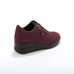 Comfortabele leren sneakers met sleehak, LWG gecertificeerd