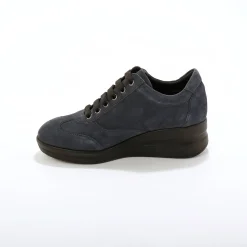 Comfortabele leren sneakers met sleehak, LWG gecertificeerd