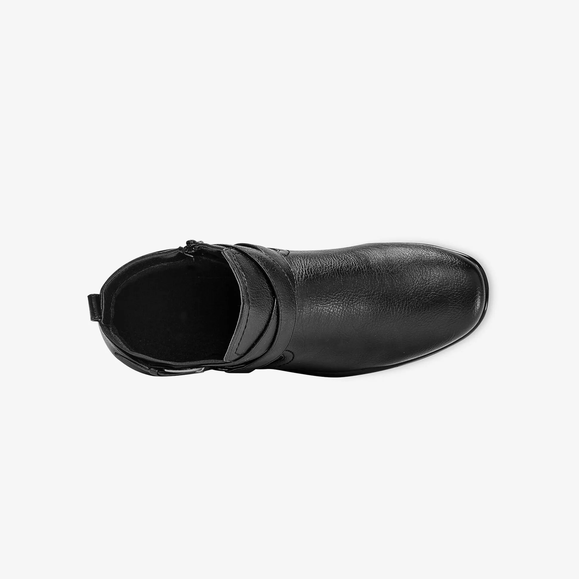 Comfortabele low-boots met sleehak en rits