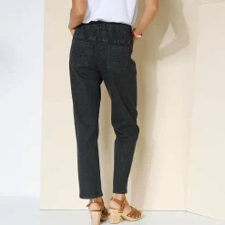 Comfortabele stretchjeans in 'mom' model, elastische taille