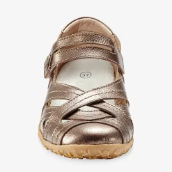 Comfortschoenen in ultrasoepel leer - bronskleur