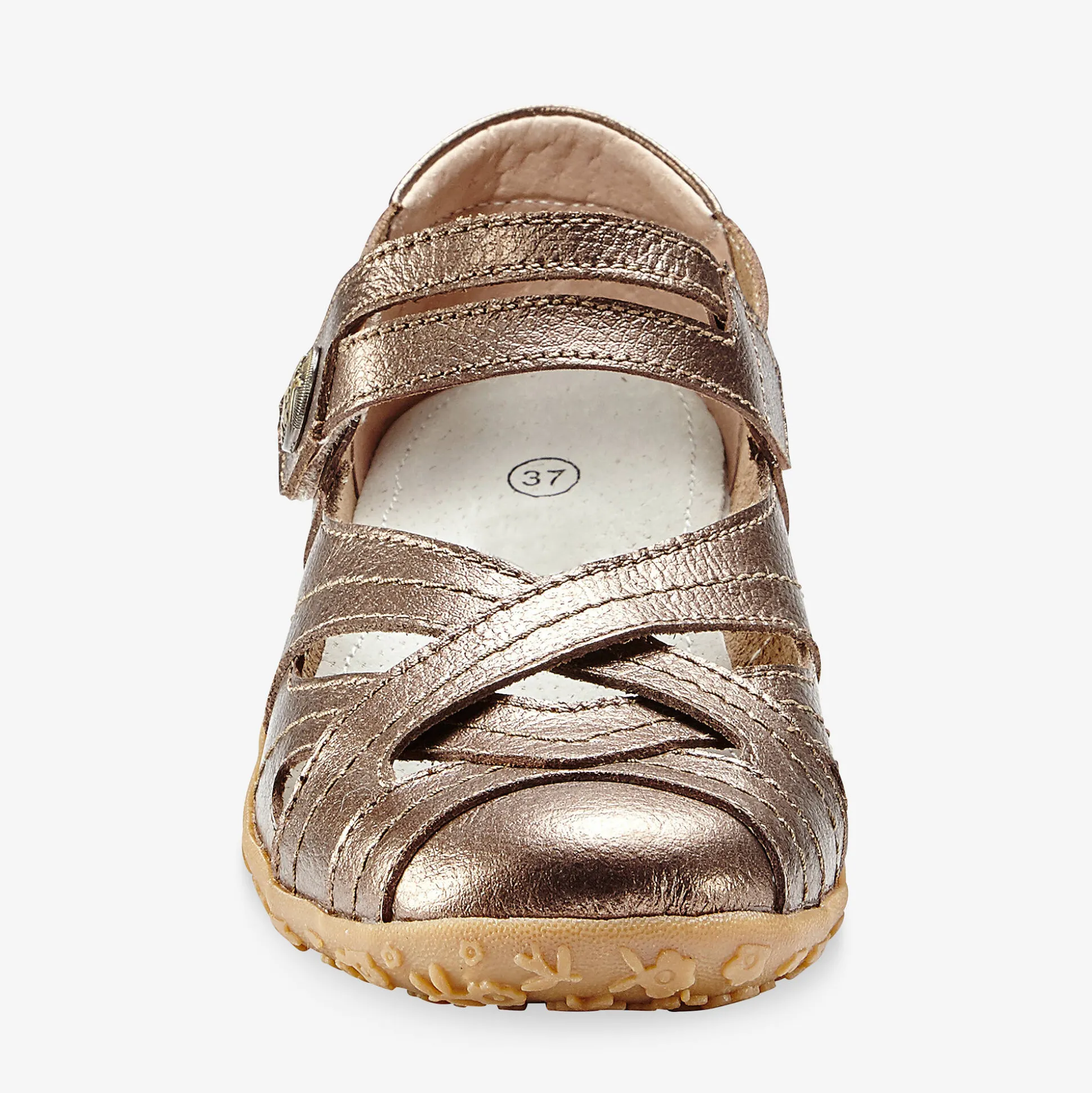 Comfortschoenen in ultrasoepel leer - bronskleur