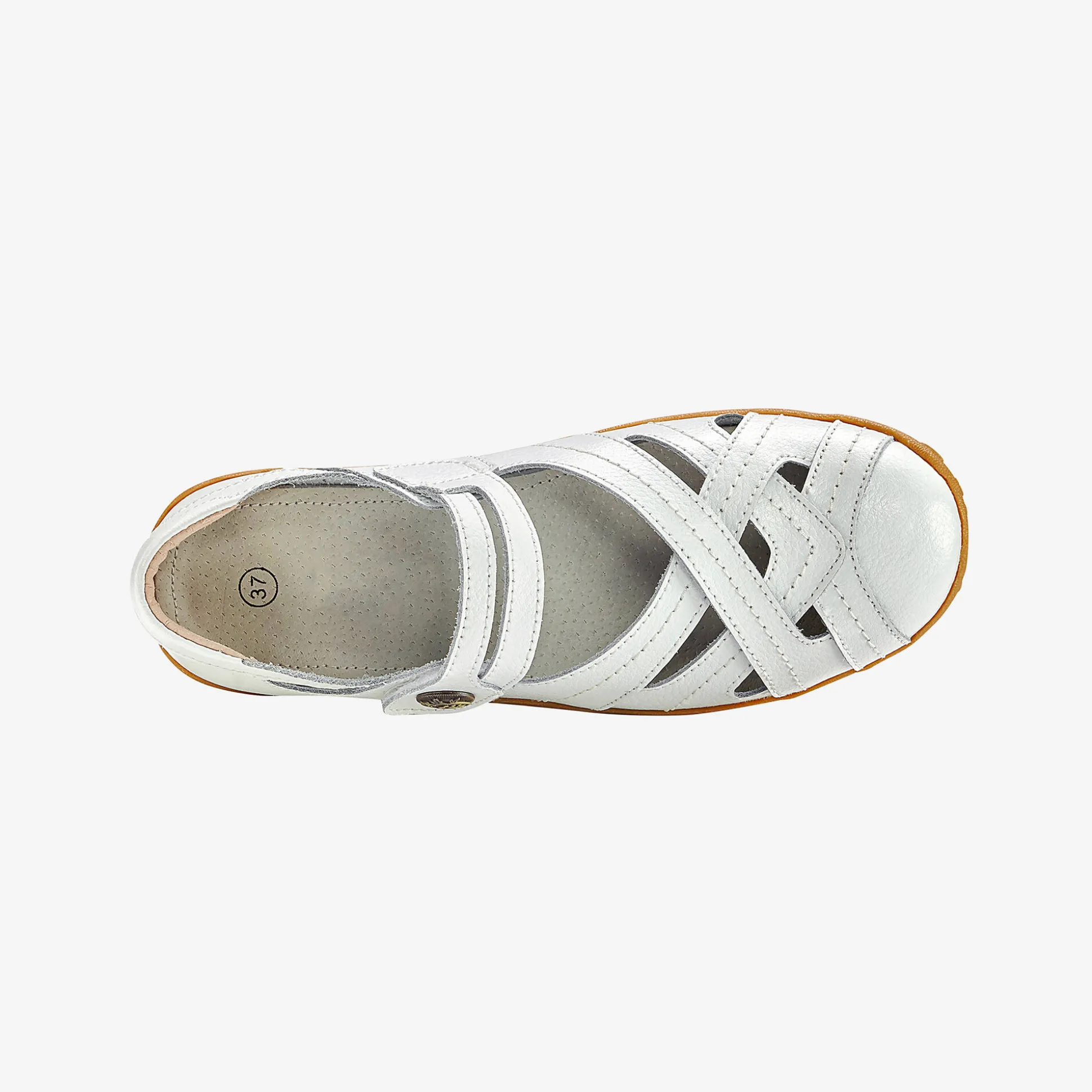 Comfortschoenen in ultrasoepel leer - wit