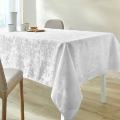 Damast tafellaken met bladerenprint Colombine®