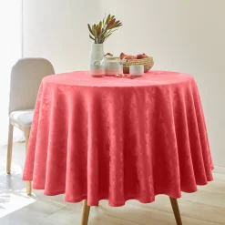 Damast tafellaken met bladerenprint Colombine®