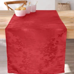 Damast tafellaken met bladerenprint Colombine®