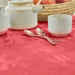 Damast tafellaken met bladerenprint Colombine®
