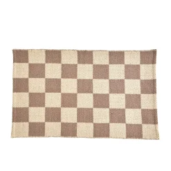 Decoratief tapijt met dambordmotief