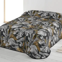 Dekbed in microvezel, bladerenprint, 200 g/m²