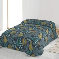 Dekbed in microvezel met Bladerenprint - 200 g/m2