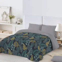 Dekbed in microvezel met Bladerenprint - 200 g/m2