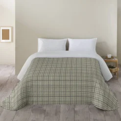 Dekbed in microvezel met ruitenprint 200 g/m²