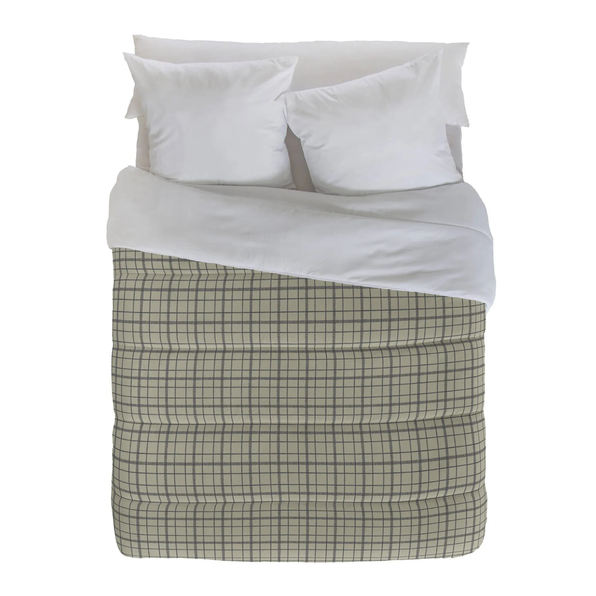 Dekbed in microvezel met ruitenprint 200 g/m²