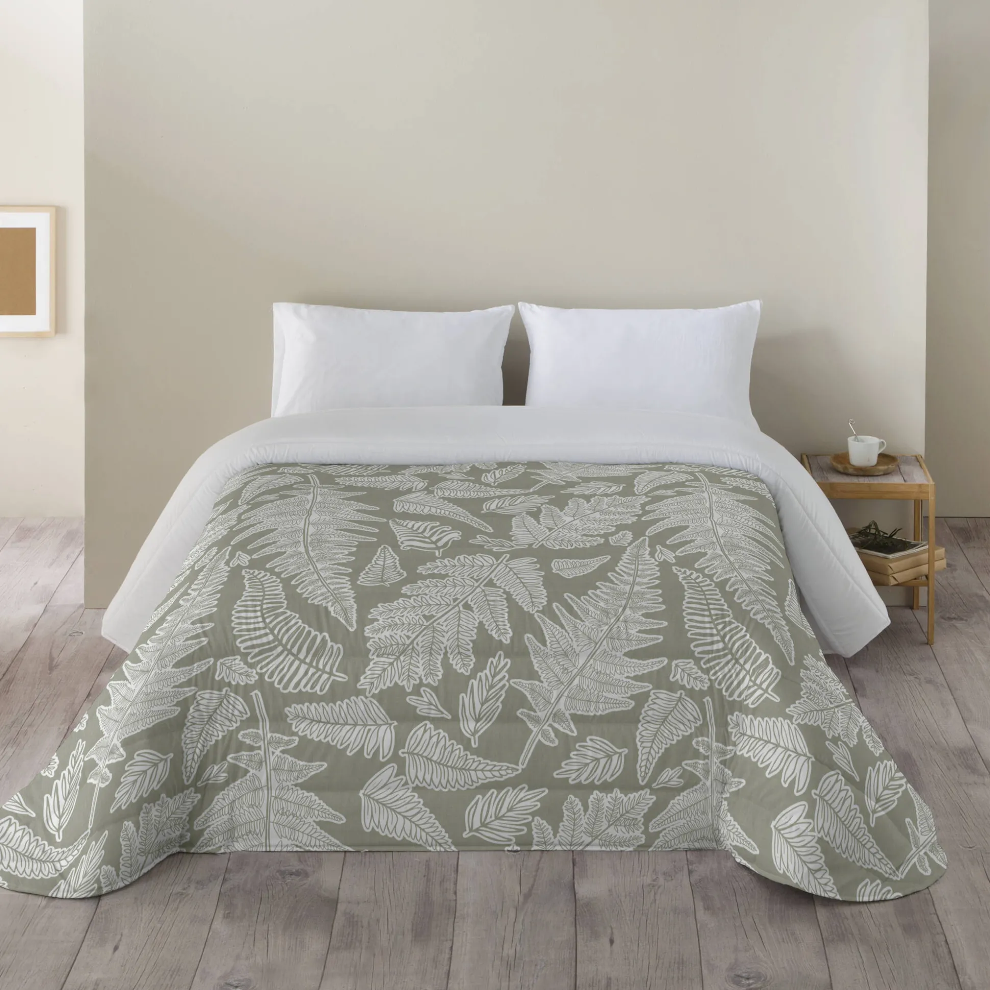 Dekbed in microvezel met herbarium-print 200 g/m²