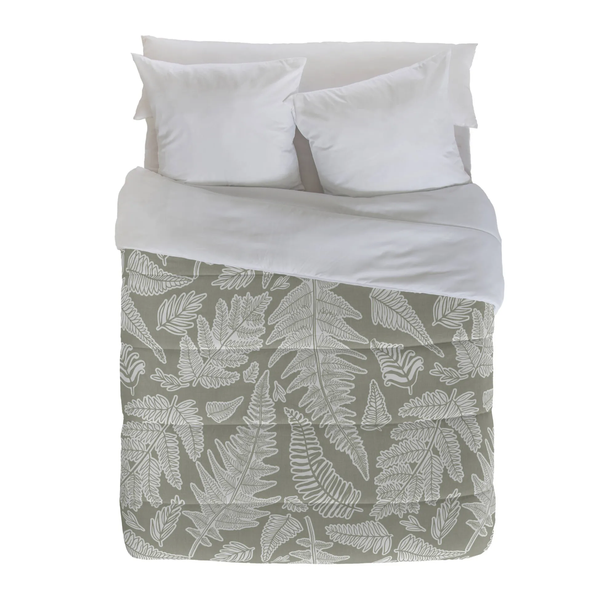 Dekbed in microvezel met herbarium-print 200 g/m²