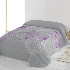 Dekbed in microvezel met grafische cirkelprint, 200 g/m2