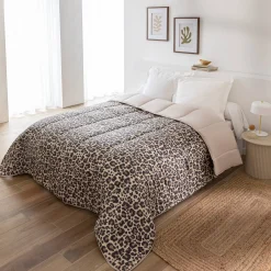 Dekbed in microvezel met luipaardmotief, 200g/m2