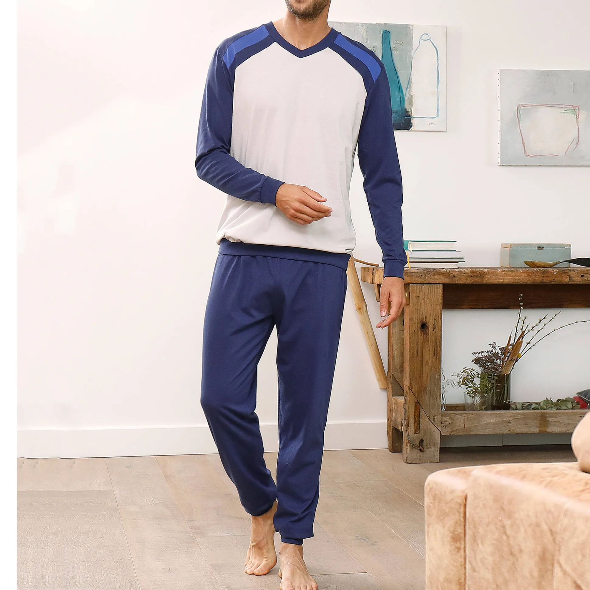 Driekleurige pyjama - set van 2