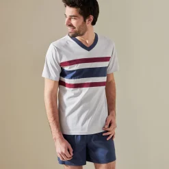 Driekleurige shortama - set van 2